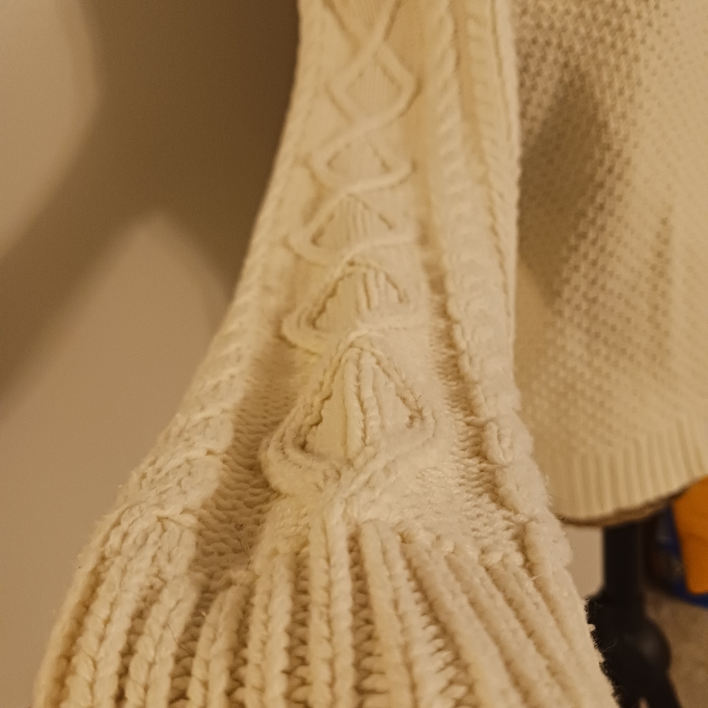 Lauren Ralph Lauren Textured Crew Neck Knit Sweater Cream Size L - Picture 10 of 12